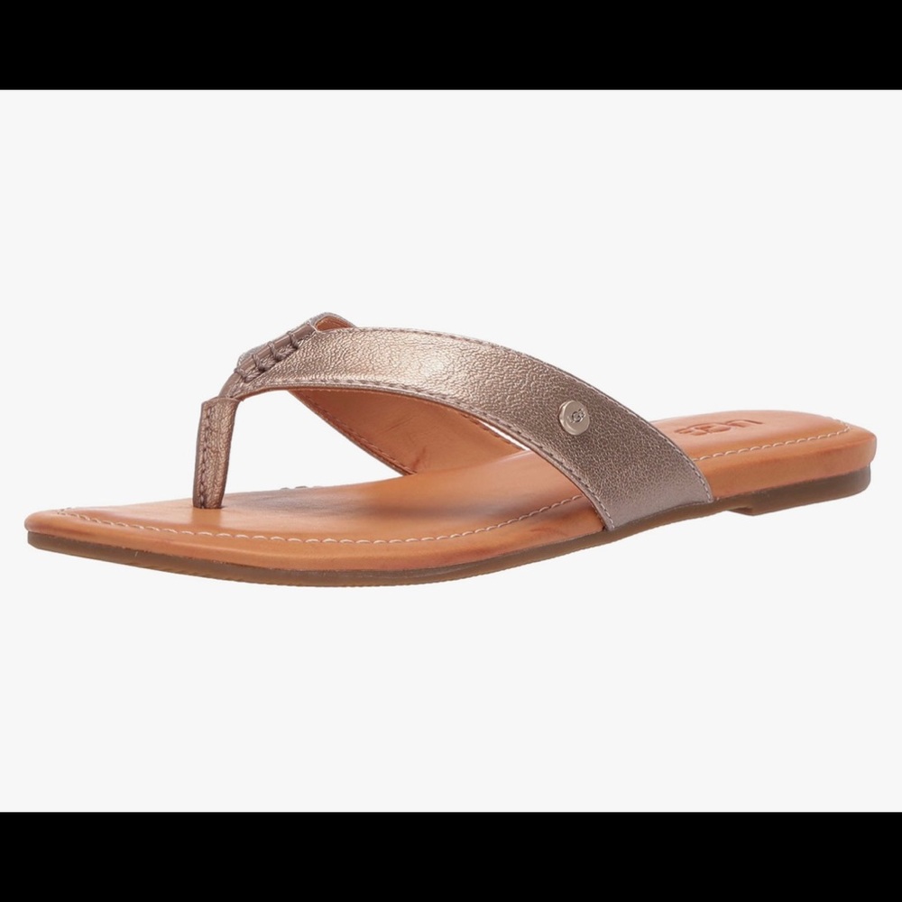 Bronze Ugg flip flops